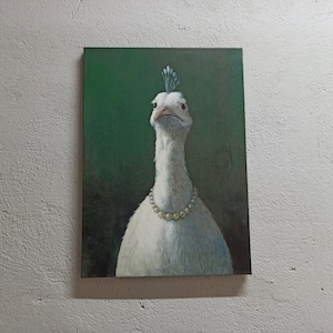 Pfau mit Perlen, Geflügel mit Perlen Poster, Trendy Gedruckt, Pfau Leinwand Kunst, Tier Kunstwerk, Geflügel Wanddekoration, Animalistische Leinwand,