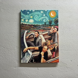 Frida Van Gogh Dali Car Starry Night Painting Van Gogh Painting Wall Art Canvas Modern Art salvador Dali Wall Decor Fashion Art Canvas Etsy