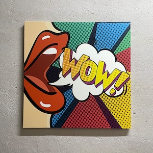 Omg Shock Comic Wall Art, Pop Art Art Canvas, Comic Pop Art Artwork, Lip  Art Canvas, Urban Graffiti Canvas Art,