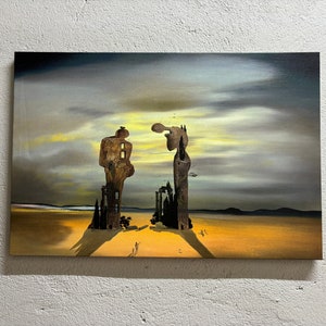 3D Wandkunst, 3D Leinwand, Leinwanddruck, Archäologische Erinnerung Millet's Angelus, Salvador Dali Art Canvas,