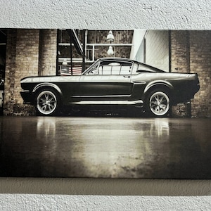 Classic Car Canvas, Vintage Car Poster, Ford Mustang Wall Art, American Car Art, Car Wall Art, Motivatioanal Canvas,