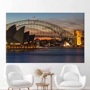 Royal Botanic Garden, Stadtansicht Leinwand Geschenk, Sydney Poster, Ansicht Kunstwerk, Sydney Landschaft 3D Leinwand, Sydney Ansicht Leinwand Geschenk,