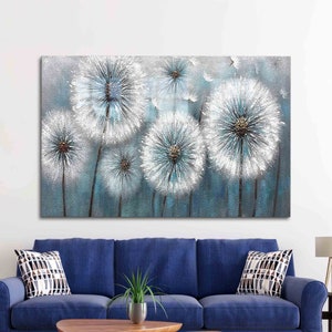 Glass Printing, Glass Art, Wall Decor, Dandelion, Trendy Wall Decoration, Floral Wall Decor, Modern Tempered Glass,
