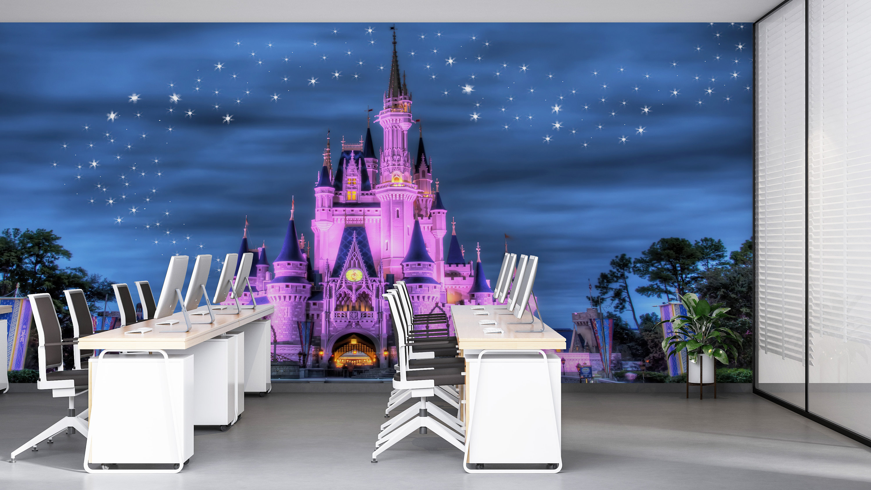 Magical Castle Wallpaper Mural for Kids Room – Fairy Tale Princess Wall ...