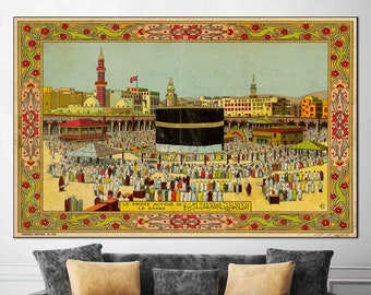 3d Canvas, Large Canvas, Canvas Wall Art, Kaaba, Muslim Housewarming Art, Muslim Gift Wall Decor, Islamic Gift Canvas Art,