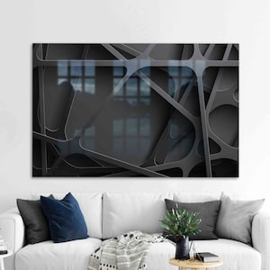 Wall Decoration, Tempered Glass, Glass Printing, Modern Glass Printing, Fashion Wall Decoration, Black Modern Glass Wall Art,