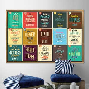 Positive Quotes, Motivational Canvas, Motivation Poster, Workplace Artwork, Inspirational Poster, Success Printed, Positive Poster, image 4