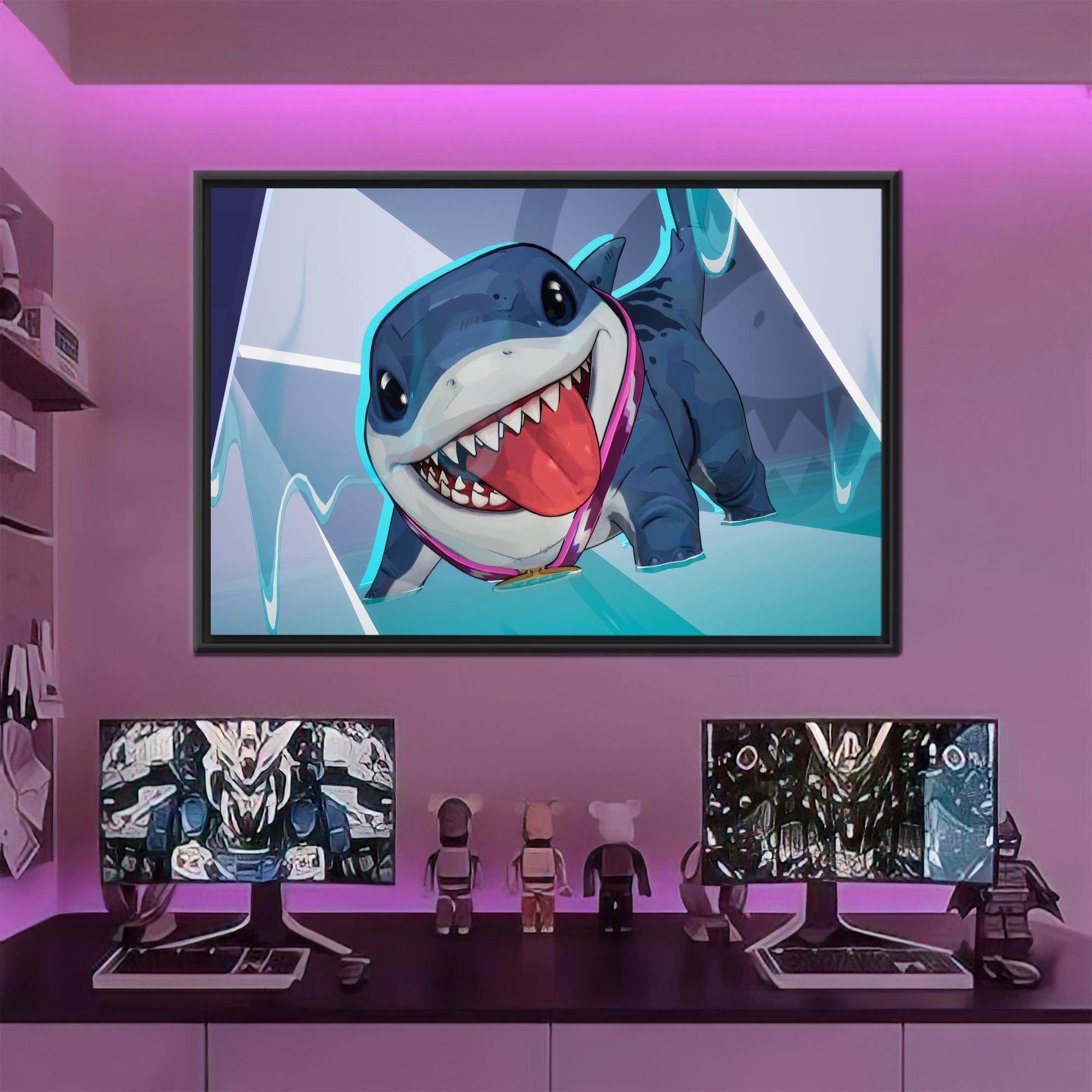 Jeff Drawing Rivals Marvel Rivals Poster, Jeff the Land Shark Canvas, Game Room Decor, Gift ...