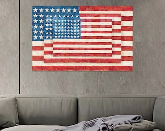 American Flag Glass Wall Art, Patriotic Wall Art, USA Flag Wall Decor, Tempered Glass, Glass Art, Personalized Gift, Home Decor, Main Colors