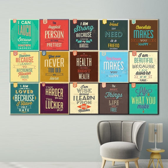 Positive Quotes, Motivational Canvas, Motivation Poster, Workplace Artwork, Inspirational Poster, Success Printed, Positive Poster,