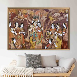 Radha Krishna Hindu Gods, Famous Artwork, Reproduction Wall Art, Hinduizm Artwork, Radha Krishna Printed, Indian Gods Printed, Hindu Wall Ar image 9