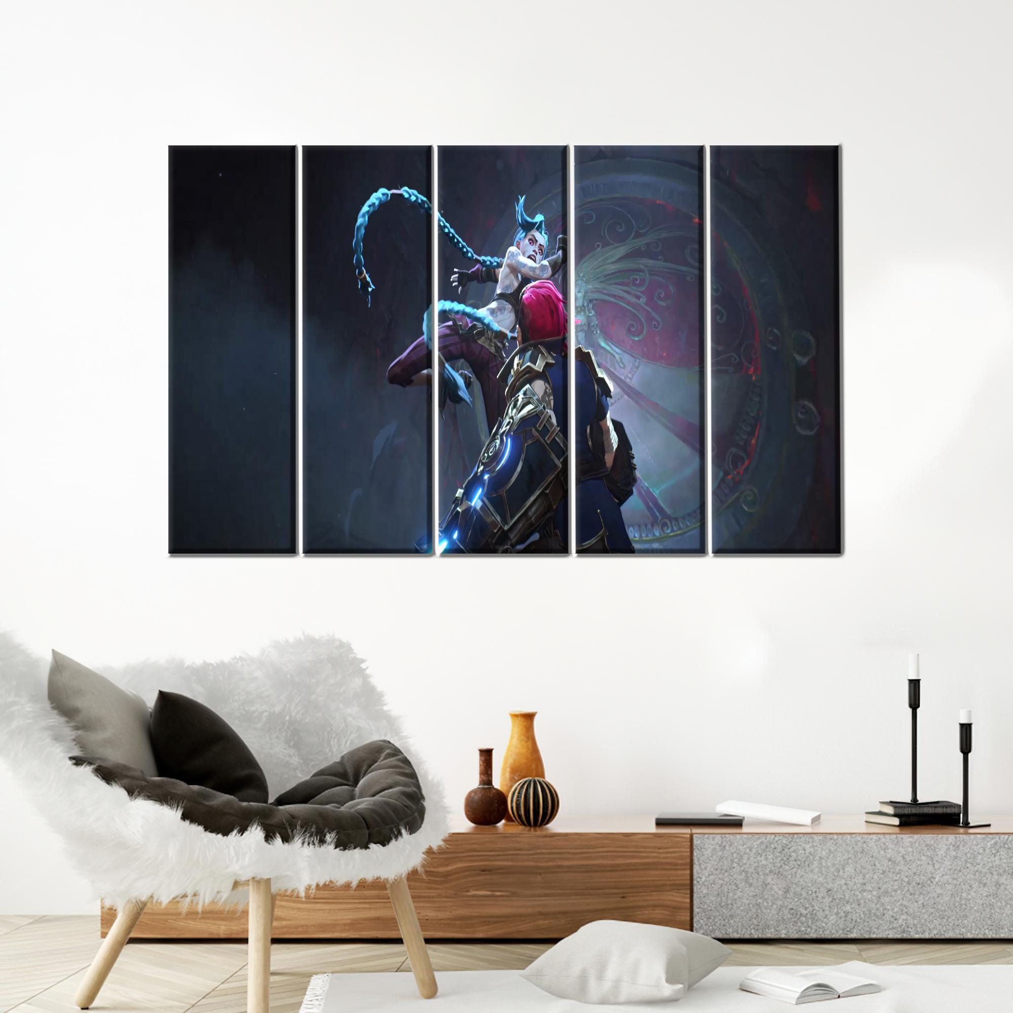 Jinx Vs VI Poster, Arcane Poster, Game Poster Gift, Arcane Season 2 ...
