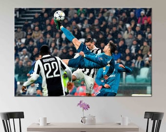 Gift For The Home, Famous 3D Canvas, Cristiano Ronaldo Art, Football Wall Decor, Sport Canvas, Personalized  Gift, Bedroom Poster,