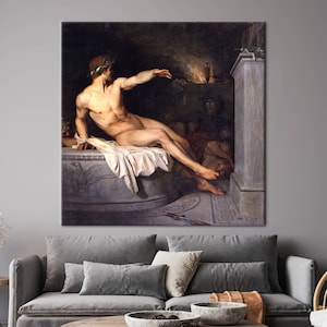 Alexandre Cabanel, Reproduction Art Canvas, Naked Man Artwork, Famous Printed, Vintage Artwork,