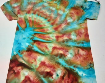 MEDIUM  Tie-dye Shirt  gift for Friend psychedelic groovy handmade unique  ice dyed