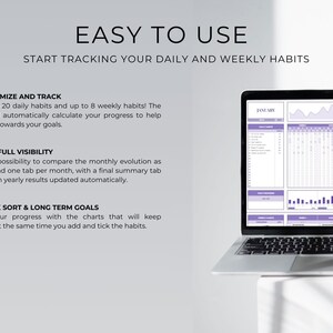 Habit Tracker Spreadsheet Template for Google Sheets, Daily Weekly and ...