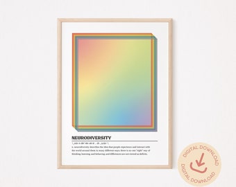 Neurovielfalt Definition Poster: Therapie Büro Dekor (Digitaler Download)