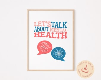 Mental Health Printable Poster: Therapy Office Decor (Digital Download)