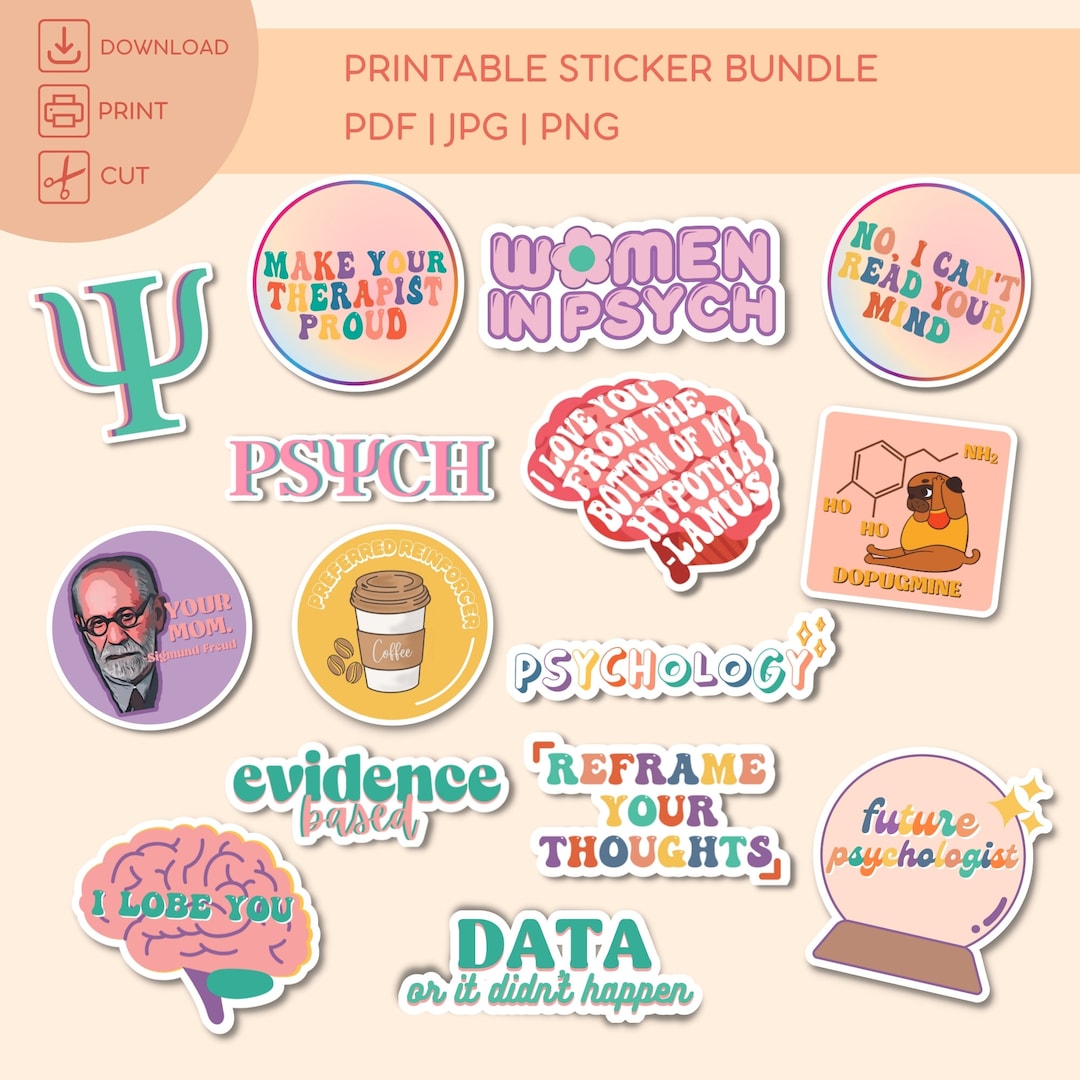 Psychology Stickers Mental Health Stickers Psychology Gifts - Etsy