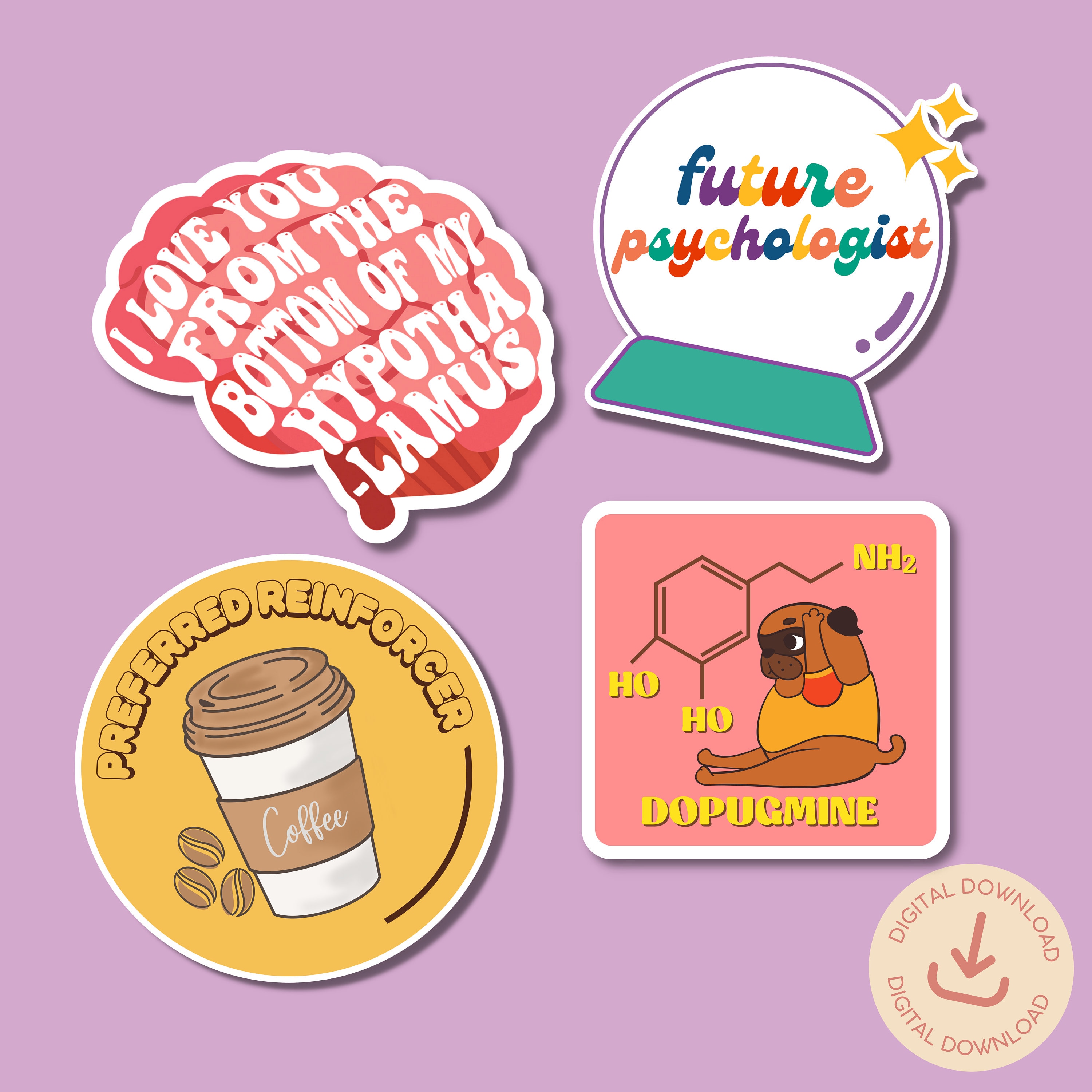 Psychology Sticker Pack: Mental Health Digital Stickers (digital ...