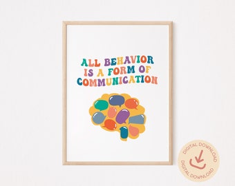 Therapie Büro Dekor: All Behavior is Kommunikation Poster (Digitaler Download)