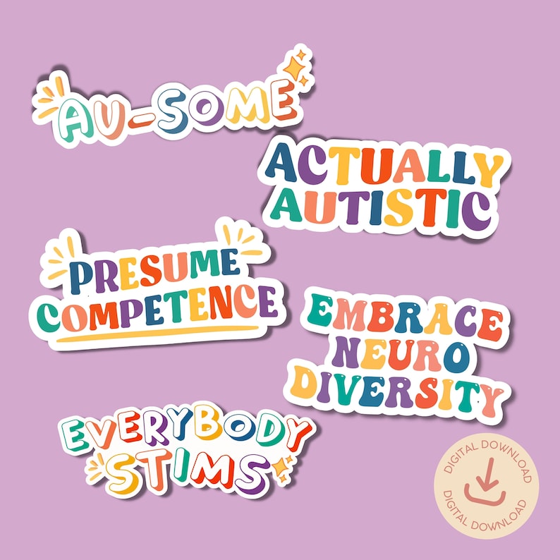 Autism Awareness Sticker Bundle: Neurodiversity Stickers (digital ...