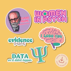Psychology Stickers, Mental Health Stickers, Psychology Gifts