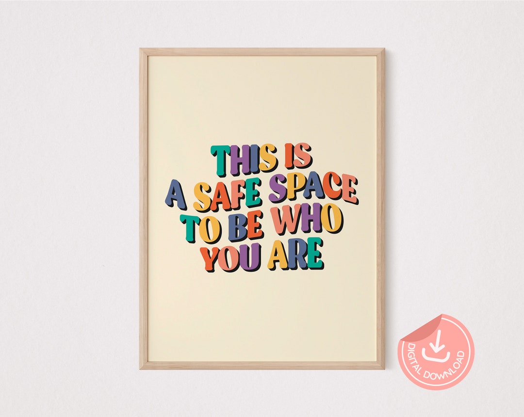 This is A Safe Space Printable Mental Health Poster, Therapy Office ...
