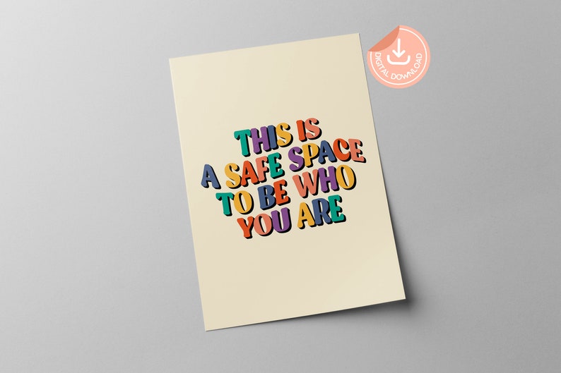 Safe Space Printable Poster: Therapy Office Decor (digital Download) - Etsy