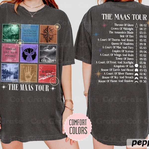 Sarah J. Maas Eras Tour  Shirt-The Maas Tour Tee, ACOTAR, Crescent City, Throne of Glass Merch, SJM Fan Apparel