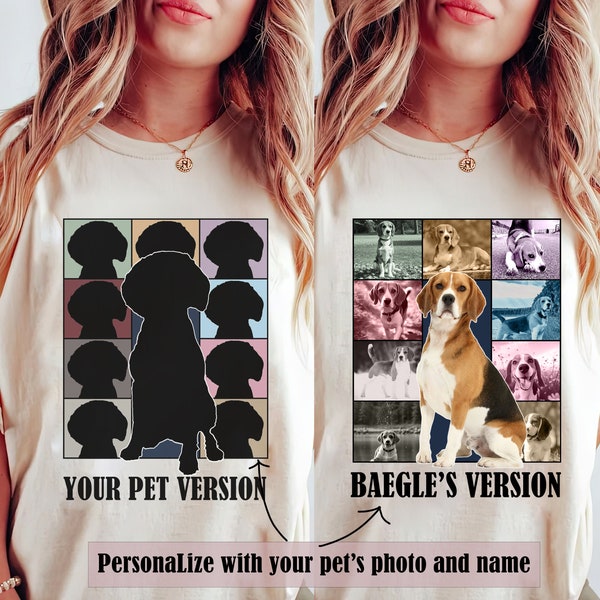 Custom Era's Tour Shirt,  Personalized Pet Photo Tee, Custom Dog Shirt, Dog Photo Shirt, Unique Dog Lover Gift, Custom Dog's Version