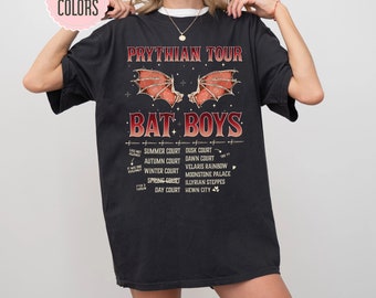 Camisa The Bat Boys Prythian Tour Comfort Colors - ACOTAR Merch, camiseta Night Court Illyrians, camiseta de fan inspirada en Rhysand SJM