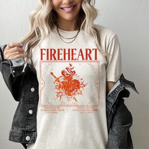 Fireheart Terrasen Shirt - Official Aelin Galathynius Tee, Licensed Throne Of Glass Merchandise, SJM Fan Gear, Rowan Whitethorn Tribute