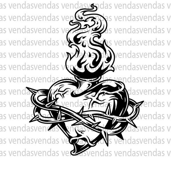 Flaming Heart SVG,Heart On Fire SVG,Flame Heart Silhouette,Fire Heart Vector Cutting,Heart in fire Svg, Flaming heart Svg, Heart Passion Svg