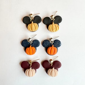 Mickey Earrings, Disney Earrings, Mickey Mouse Earrings, Disney Halloween Earrings, Pumpkin Mickey Earrings