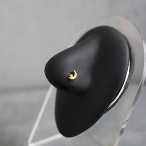 Star Moon Nose Ring, CZ Nose Ring Stud, Surgical Steel, 20G, L Shaped, Gold Nose Piercing Jewelry, Dainty Unique Statement Body Jewelry
