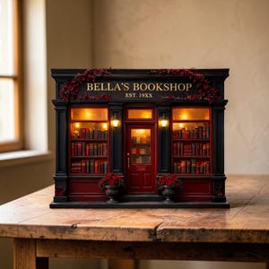 Juego de bloques de madera personalizados para librería, estantería de librería Dark Romance, decoración para rincón de lectura, regalo para amantes de los libros.