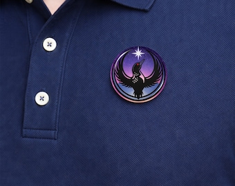 Minnesota Rebel Loon Pin, Laser Loon Button, MN State Flag Meme, Galactic Bird Badge, North Star Lapel, Funny Twin Cities Gift, Backpack Art