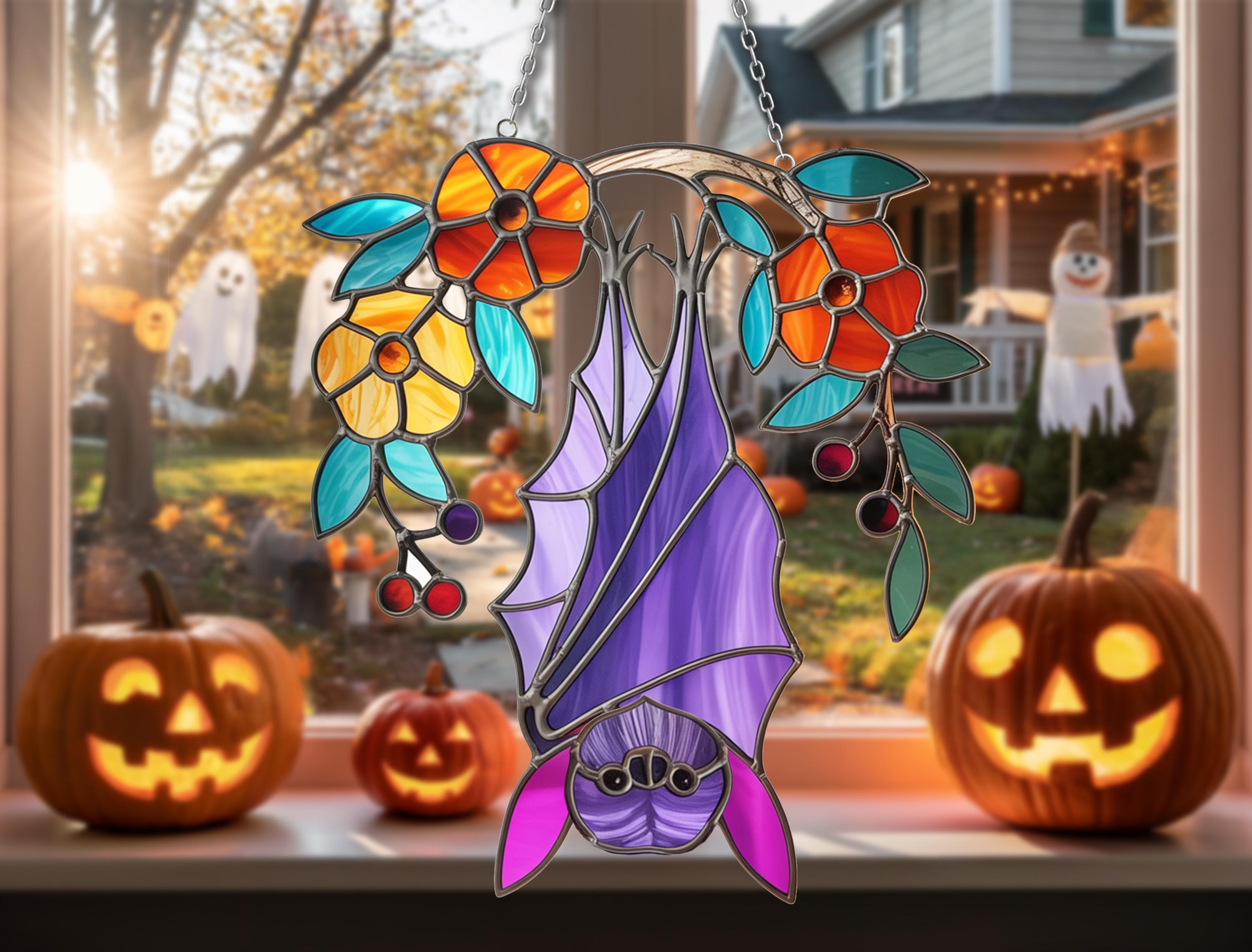 ステンドグラス　ハロウィンの屋台 ステンドグラス ハロウィンの屋台 ステンドグラス ハロウィンの屋台