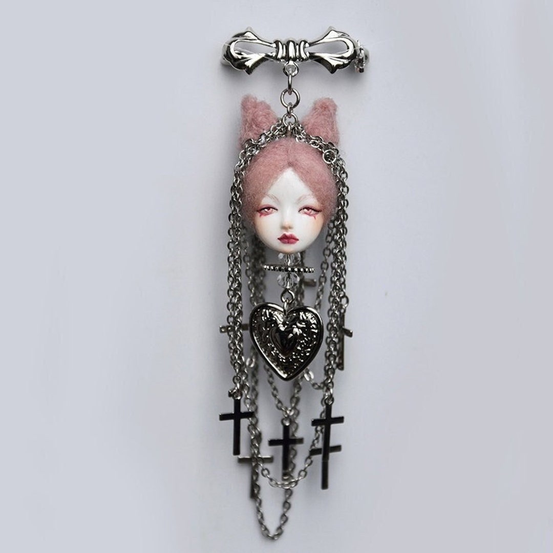Machina Art Doll Handmade Doll Earrings Collection Doll E girl Jewelry Gothic Oddities Curiosities Handcrafted Earrings Pink Cute Doll Etsy Canada