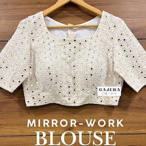 Handmade Kutchi Mirrorwork Blouse: Traditional Indian Boho Top