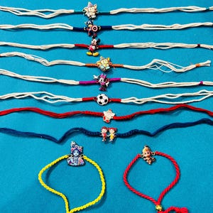 Set of 4 & 6 Kids rakhi for brother, Kids Cartoon rakhi, Kids Animal rakhi, Crochet Cartoon Rakhi, Rakhi for boys, Baby rakhi, Kids Rakhadi