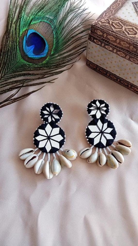 Kundan work earrings deals