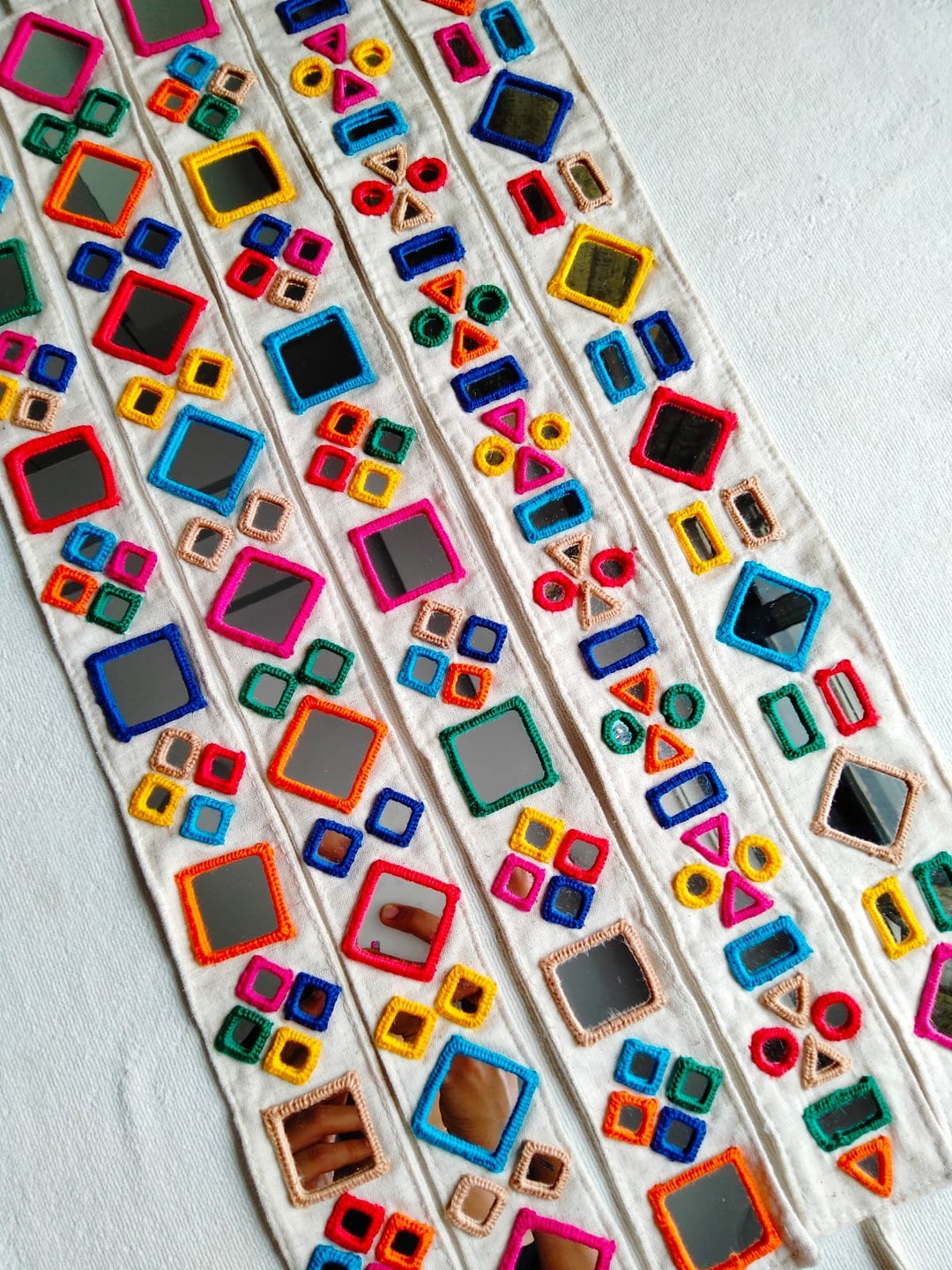 Handmade Mirrorwork Waist Belt: Traditional Indian Wedding 