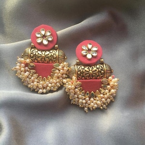 Earrings For Women, Designer Navratri Earring, Indian style Handmade Earrings, Traditional Jewelry, Navratri Jewelry, Wedding Jewelry