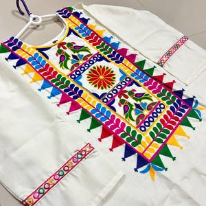 Embroidered Navratri & Daily Use Kurta: Handcrafted Indian Cotton Navratri Dress