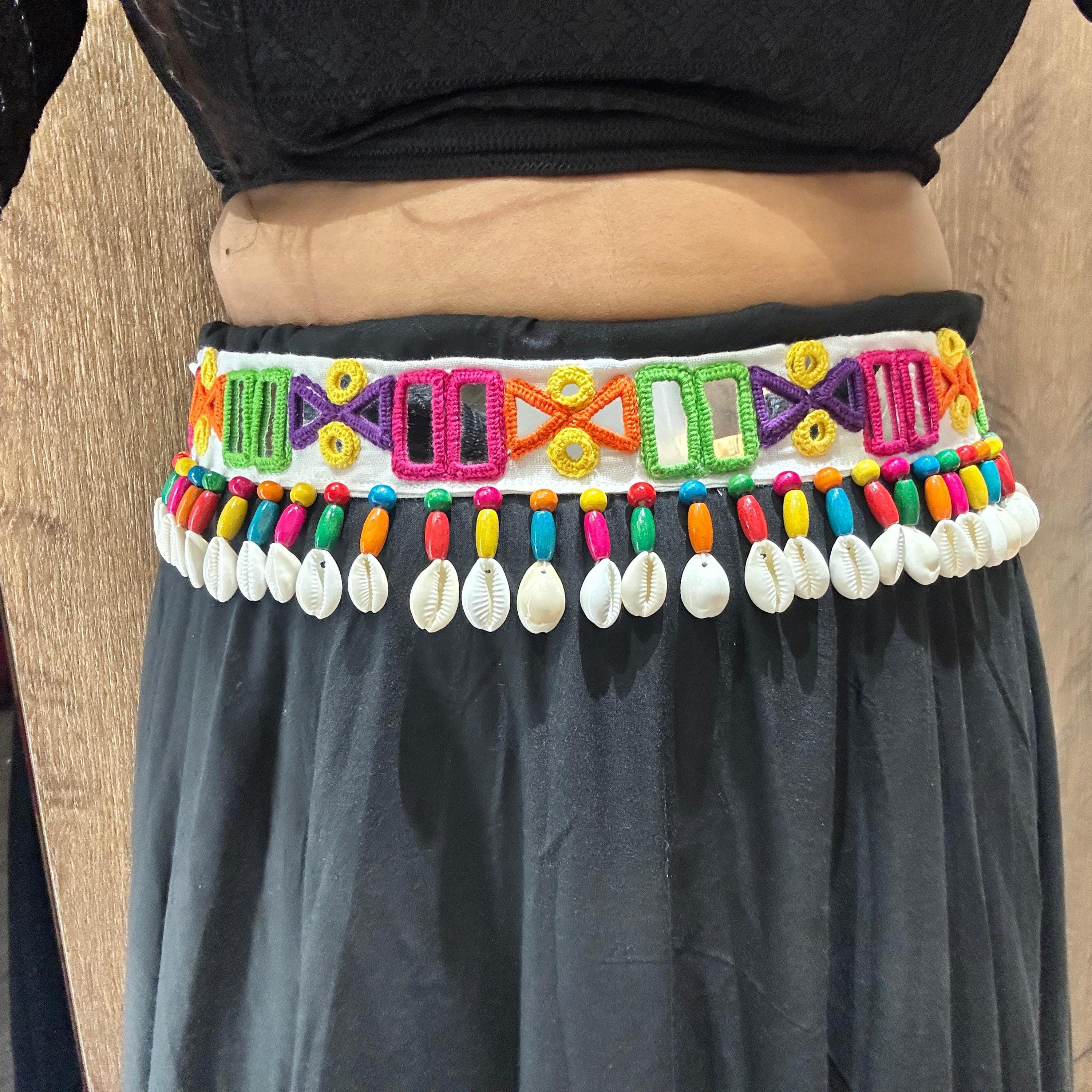 Mirror Work Belt for Navratri, Afghani belt, Belly Dance Belt, Vintage  Banjara Belt, Tribal Kuchi belt, Indian Antique Banjara Gypsy Belt