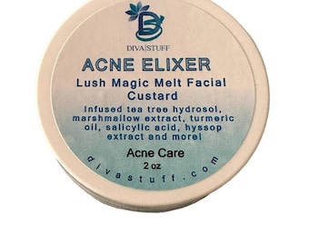 Elixir facial para acne, derrete magicamente na pele, alto teor de água, ácido hialurônico para ajudar a manter a pele propensa à acne hidratada, mas limpa, DS