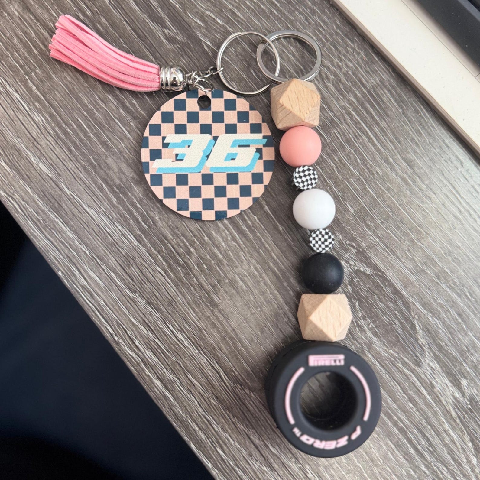 Customizable Racing Keychain | Racing Keychain | Silicone Beads | Talk ...