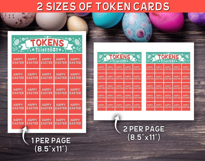 Easter Bingo Set, 30 Easter Bingo Cards, Kids Adults Holiday Party Game ...